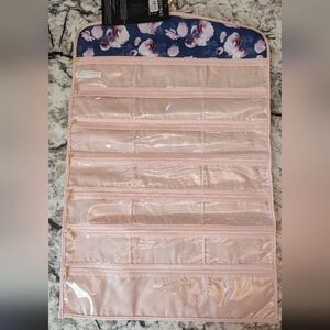 Ellen Tracy Floral Jewelry Organizer in Pink and Navy